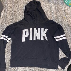 PINK Victoria's Secret Black Hoodie Sweater
